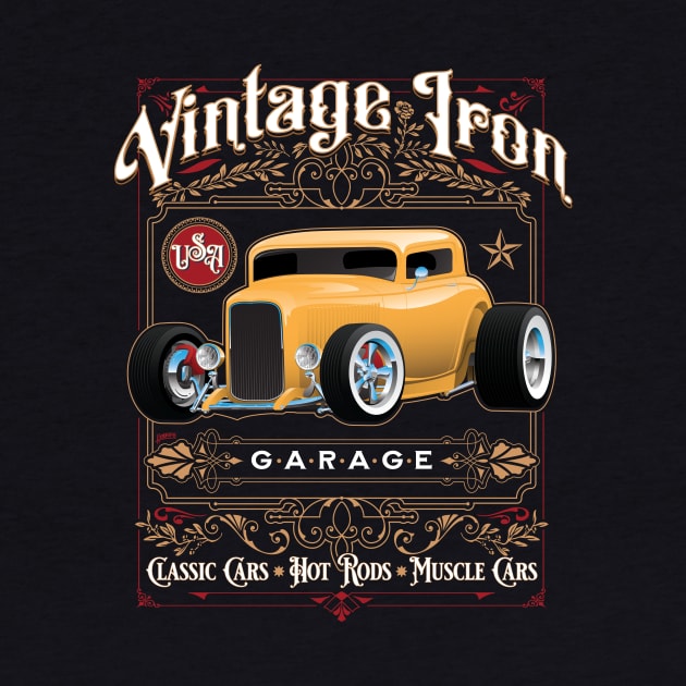 Cool Classic Retro Vintage Iron Thirties Style Hot Rod Car by hobrath